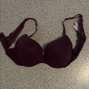 Victoria's Secret Maroon Lace Bra